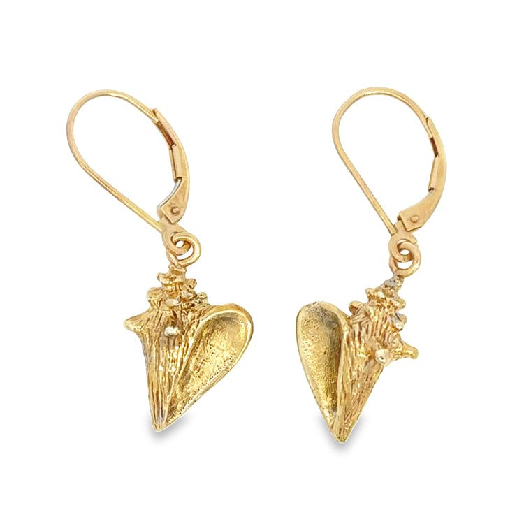 Conch Earrings, 14Kt