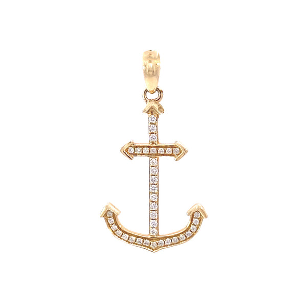 Anchor Pendant, 14Kt Cedar Chest Sanibel