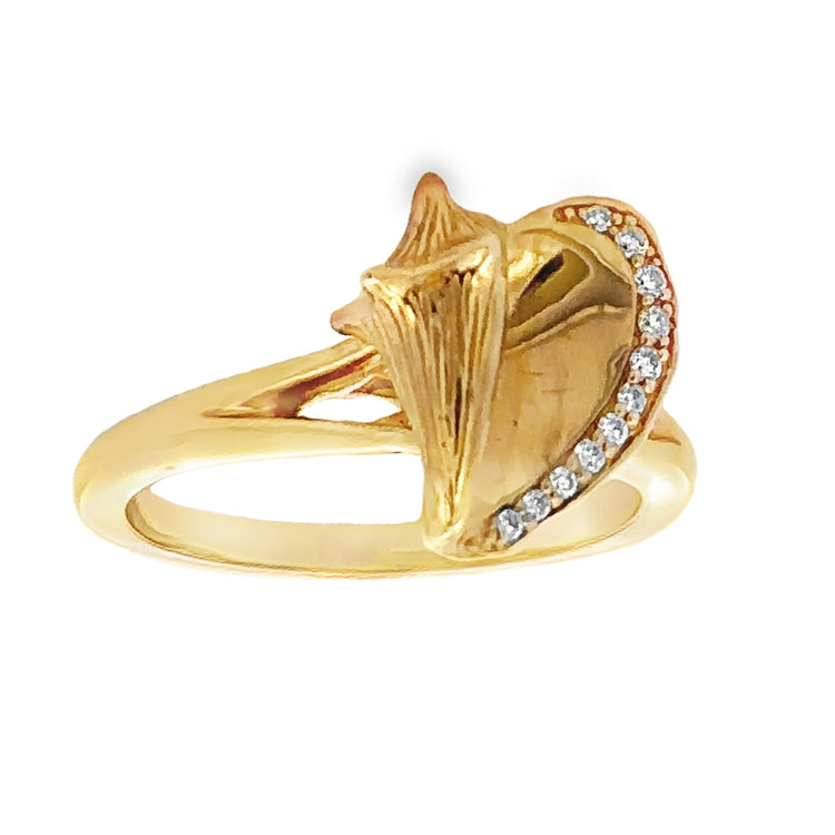 Conch Shell Ring, 14Kt