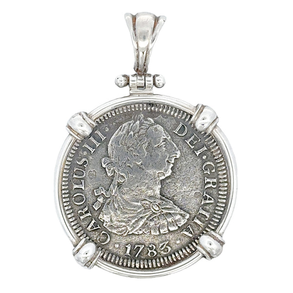 SCANDAL キャン太 シルバーアクセサリー 希少レア El Cazador Shipwreck Coin Pendant - 2 Reales in Sterling Frame