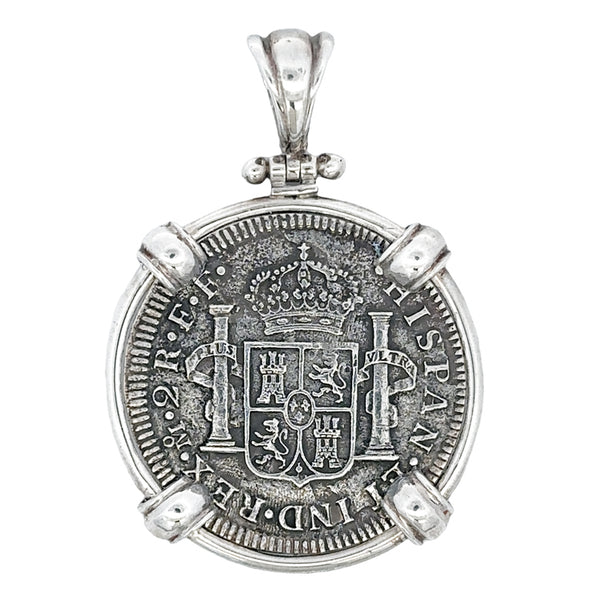SCANDAL キャン太 シルバーアクセサリー 希少レア El Cazador Shipwreck Coin Pendant - 2 Reales in Sterling Frame