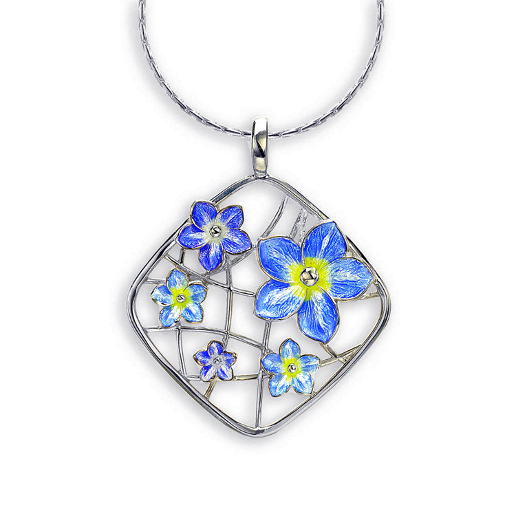 Flower Necklace, Sterling
