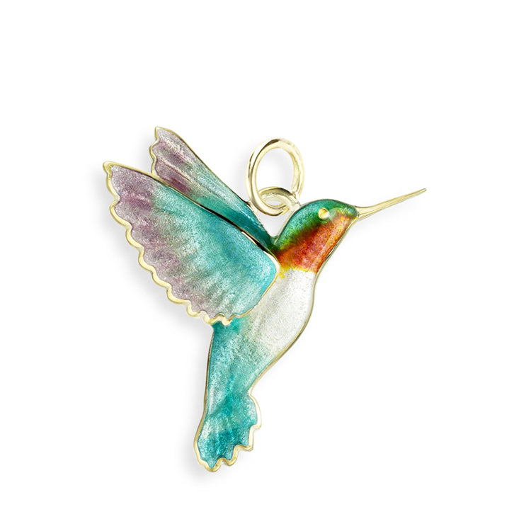 Hummingbird Pendant, 18Kt