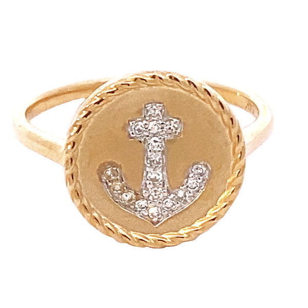 Anchor Ring, 14Kt Cedar Chest Sanibel