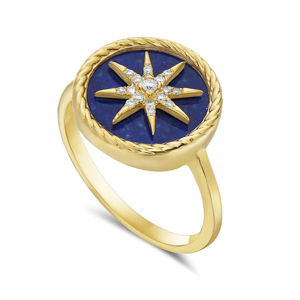 Compass Rose Ring 14kt Cedar Chest Sanibel 0435