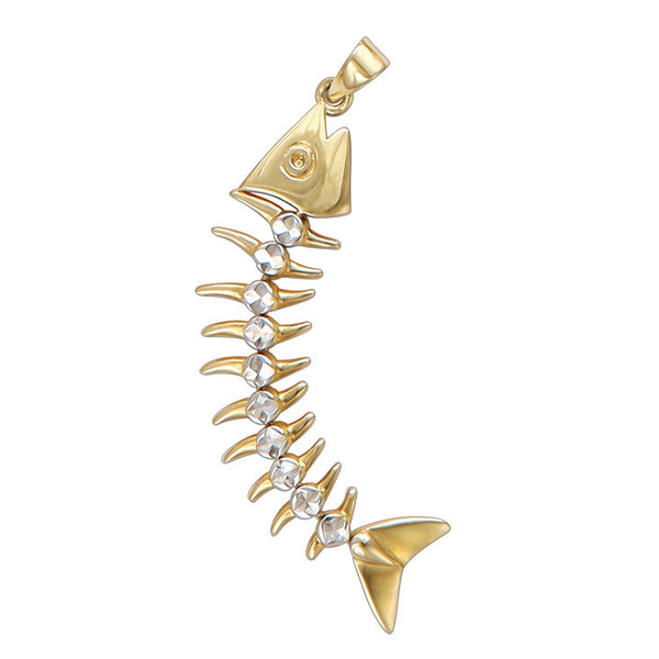 White Gold Moveable Bonefish Jewelry Pendant from The Cedar Chest Fine