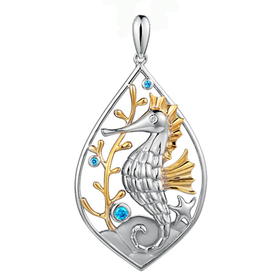 Sterling Seahorse Pendant Sealife Jewelry Collection Cedar Chest Sanibel