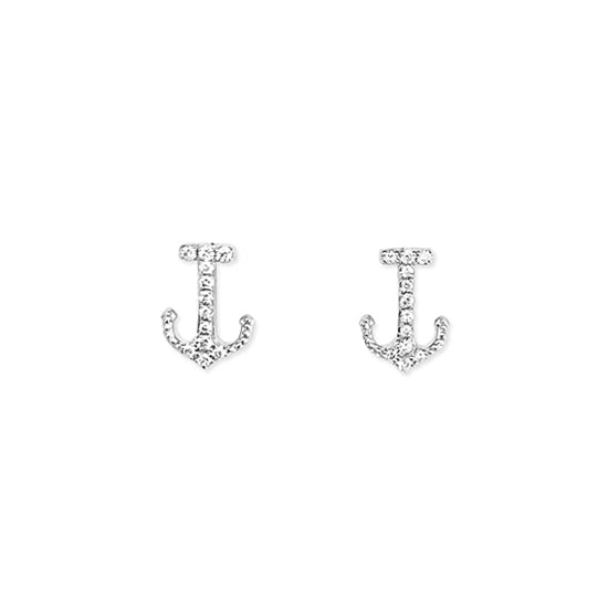 Anchor Earrings, 14Kt
