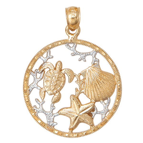 Sealife Circle Pendant Sealife Jewelry Collection Cedar Chest Sanibel