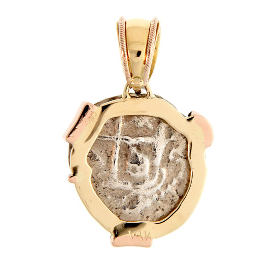 Spanish Silver Cob Coin Pendant - 2 Reales -  Princess Louisa Shipwreck