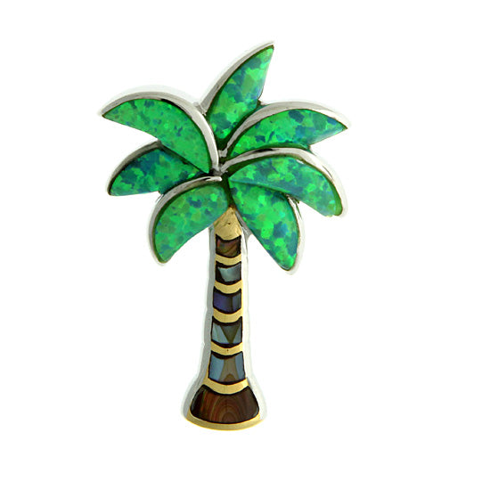 pin the coconut on the palm tree Palm Tree Pendant, Sterling