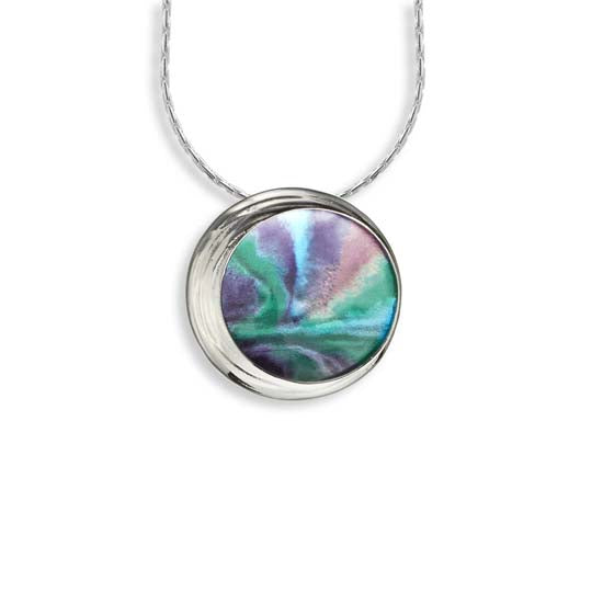 Aurora Circle Necklace, Sterling