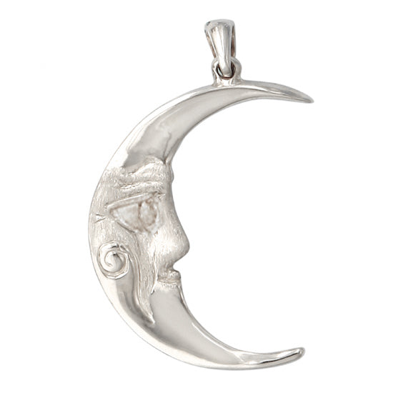 Sterling Crescent Moon Pendant