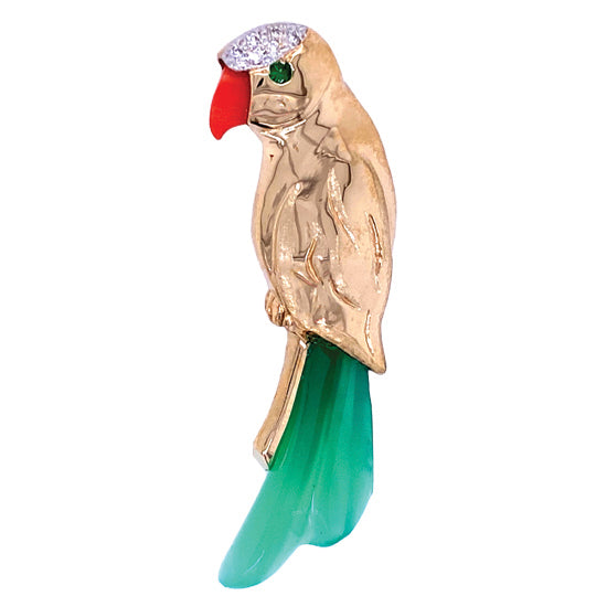"Along Came Polly" Parrot Pendant