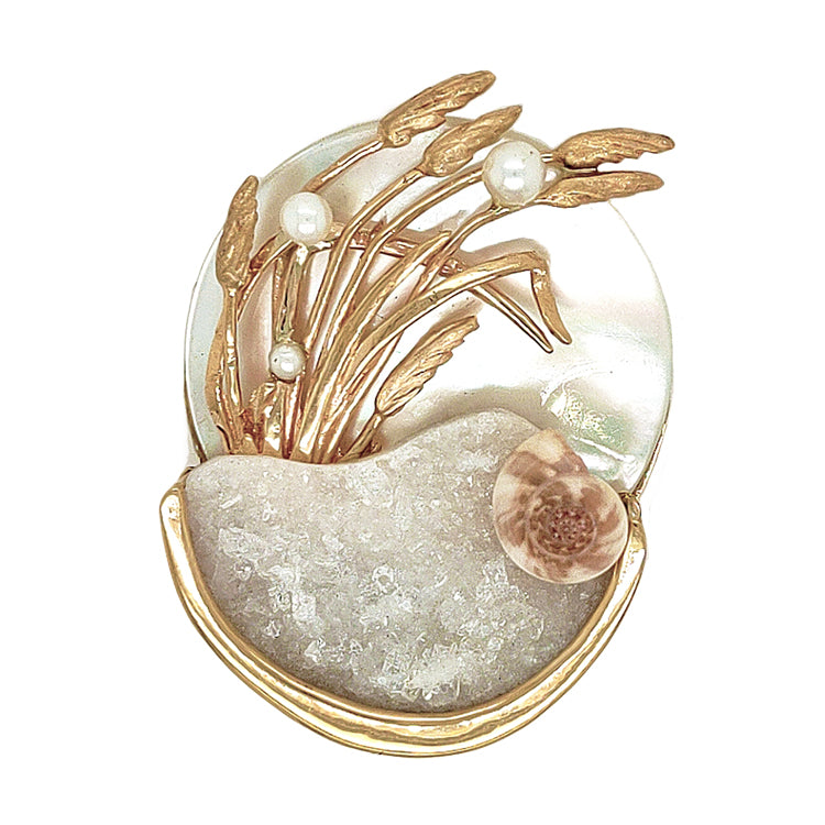 Sea Oats Pendant &quot;By the Light of the Sanibel Moon&quot;