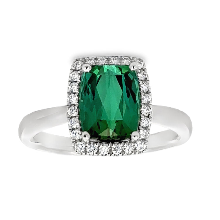 Green Tourmaline and Diamond Ring, 18Kt - Cedar Chest Sanibel