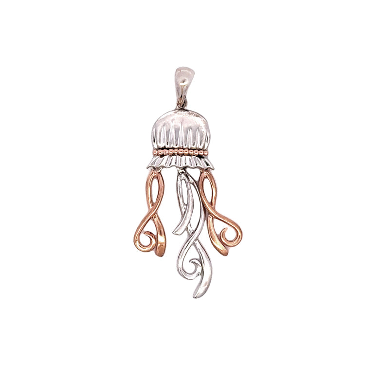 Jellyfish Pendant, Sterling &amp; 14Kt