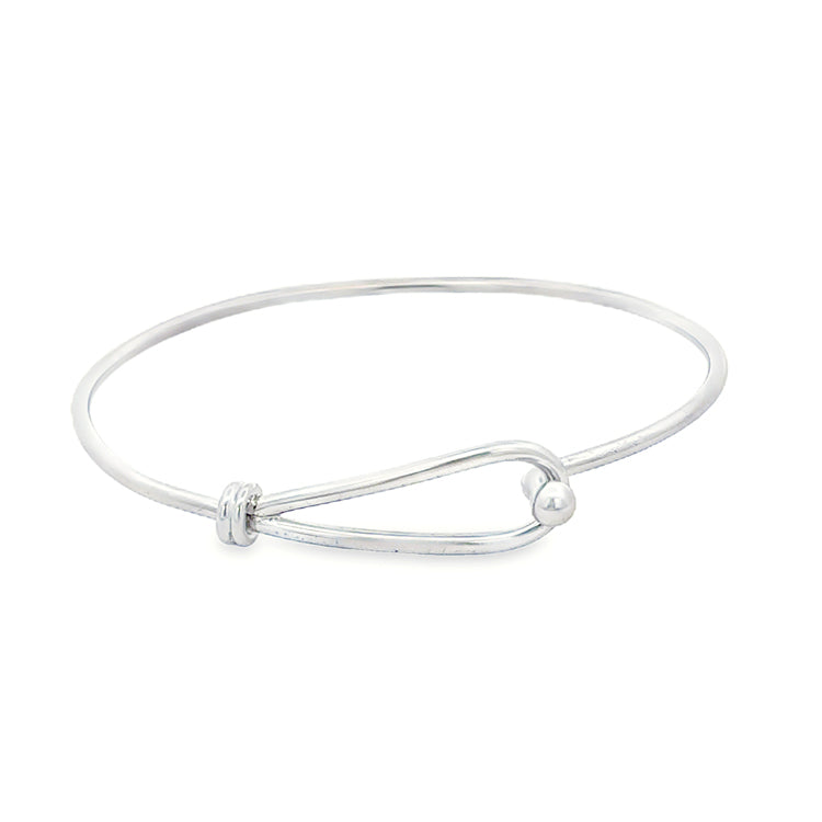 Sterling Silver Cape Cod style hook bracelet. 7&quot;