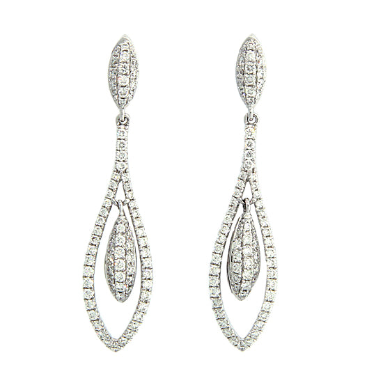 Diamond Earrings, 14Kt