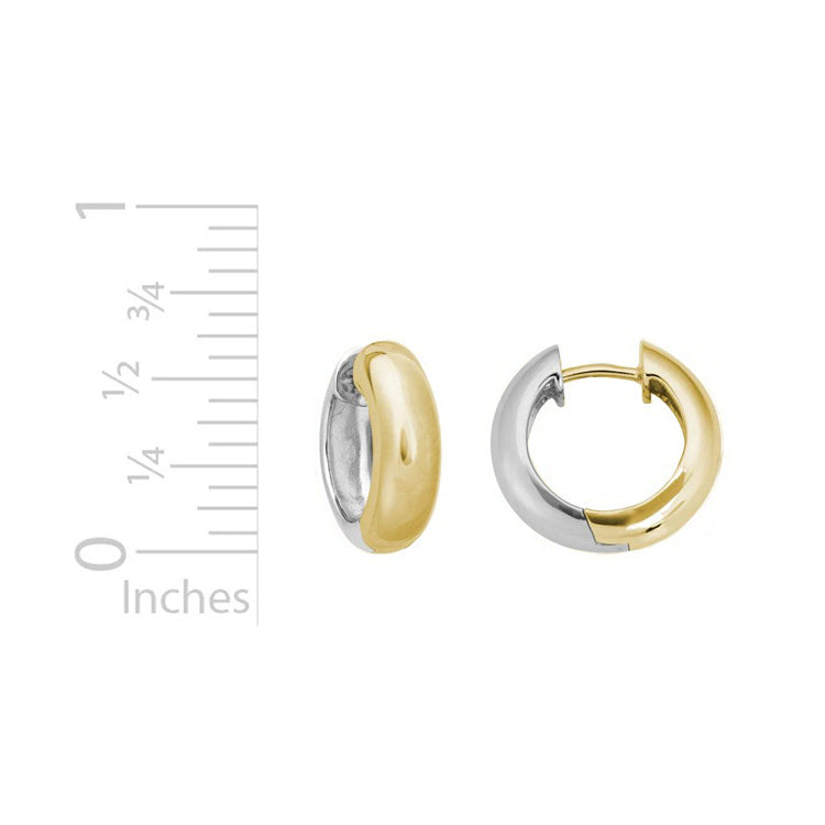 Hinged Hoop Earrings, 14Kt