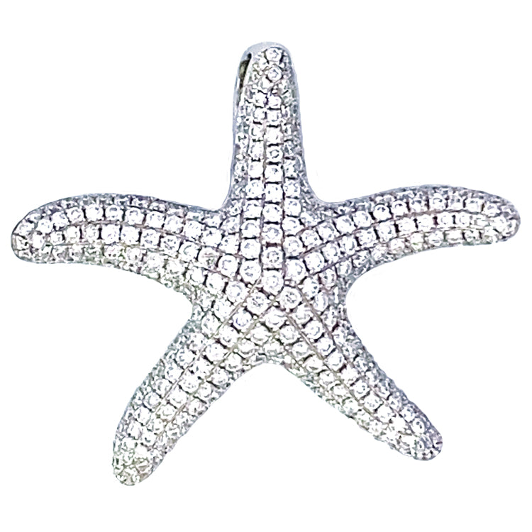 Starfish Pendant,14Kt &amp; Diamonds