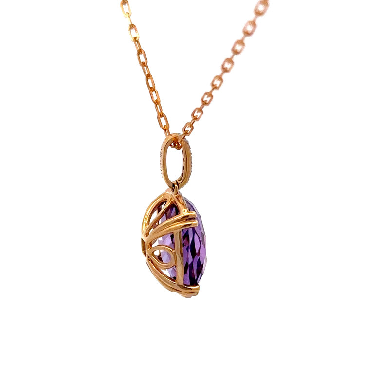 Amethyst and Diamond Necklace