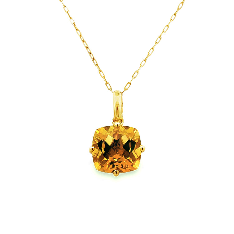 Citrine Necklace, 14Kt