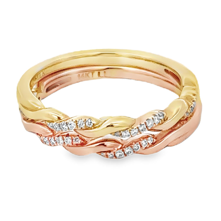 Diamond Stack Band Ring, 14Kt