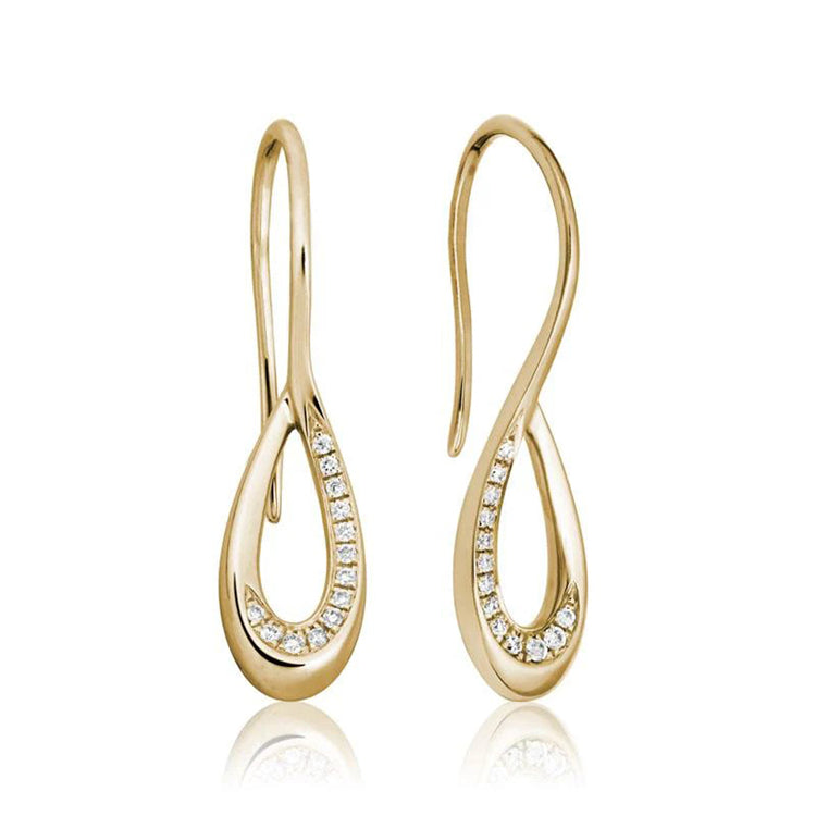 Diamond &quot;Cypress&quot; Earrings- 14Kt