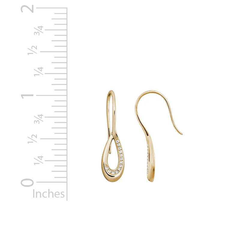 Diamond &quot;Cypress&quot; Earrings- 14Kt