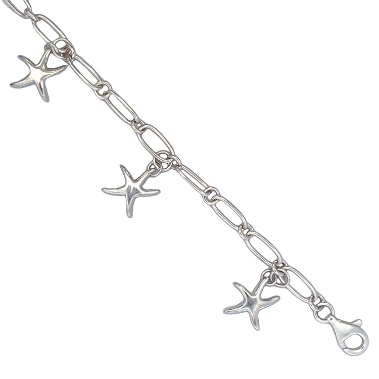Starfish Charm Bracelet, Sterling