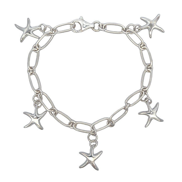 Starfish Charm Bracelet, Sterling