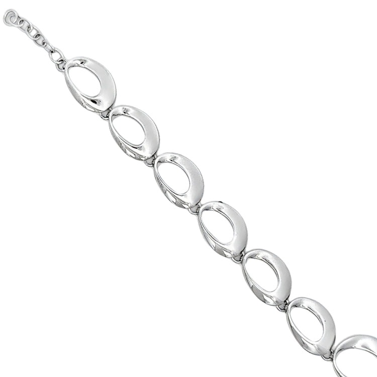 Fancy Link Collar, Sterling Silver