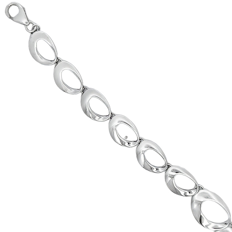 Fancy Link Collar, Sterling Silver