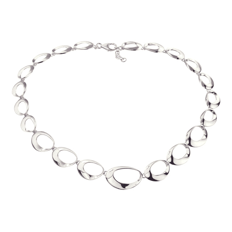 Fancy Link Collar, Sterling Silver