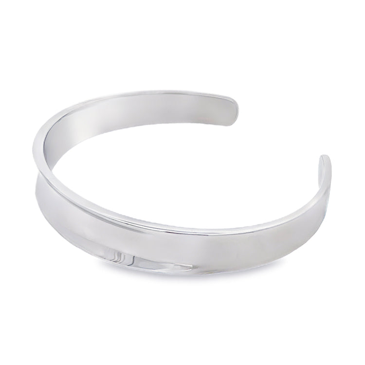 Tapered Concave Cuff Bracelet, Sterling