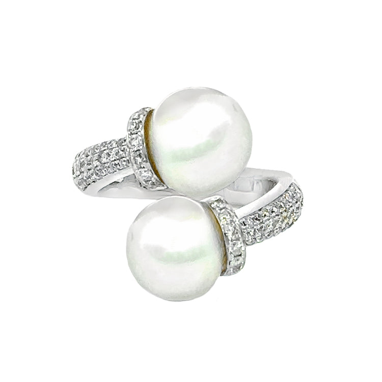 Estate Pearl and Diamond Ring, 14Kt
