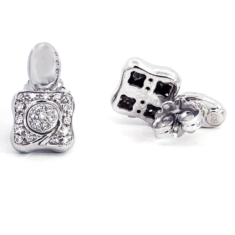 Estate Diamond Earrings, 18Kt