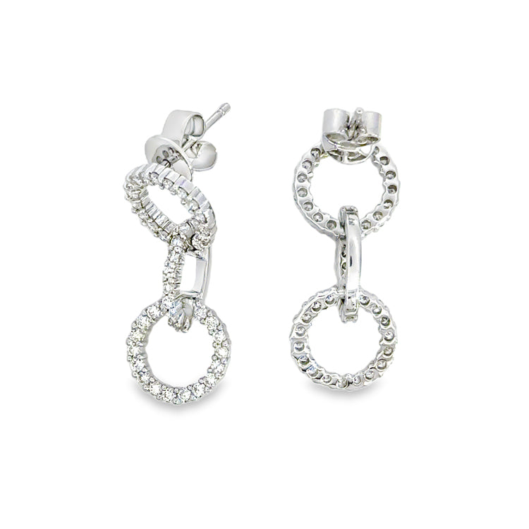 Estate Diamond Earrings, 14Kt