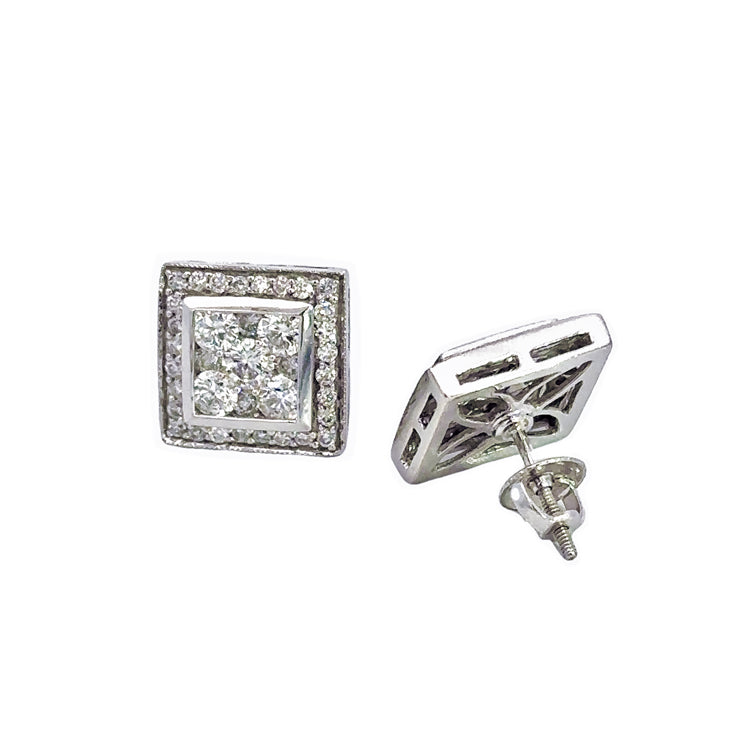 Estate Diamond Earrings, 14Kt