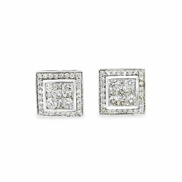 Estate Diamond Earrings, 14Kt