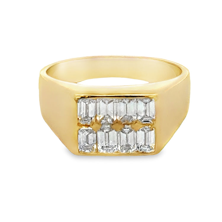 Estate Gent&#39;s Diamond Ring, 18Kt
