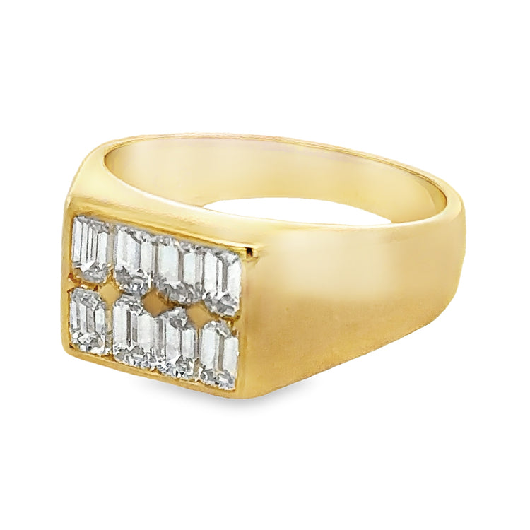 Estate Gent&#39;s Diamond Ring, 18Kt
