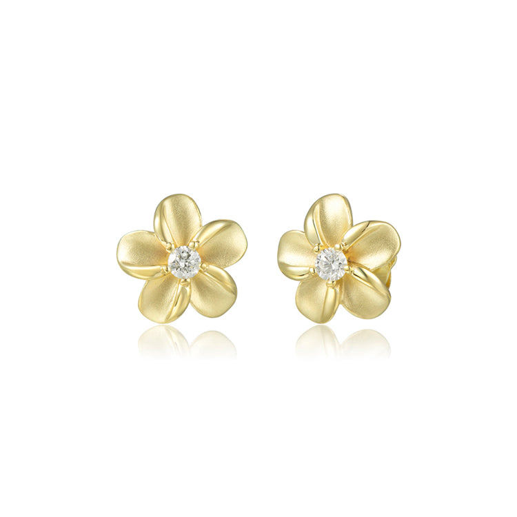 Flower Earrings, 14Kt