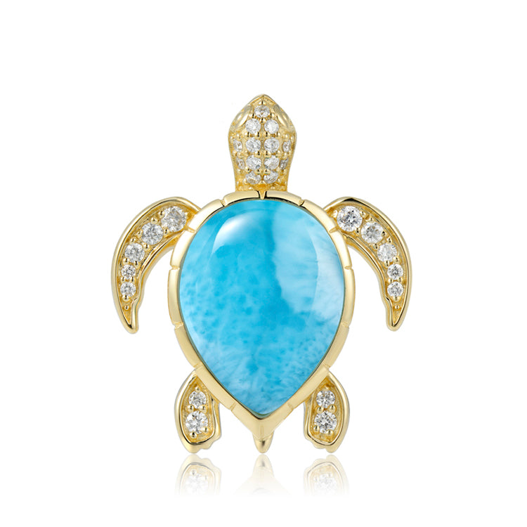 Turtle Pendant, 14Kt