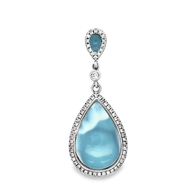 Larimar Pendant, Sterling