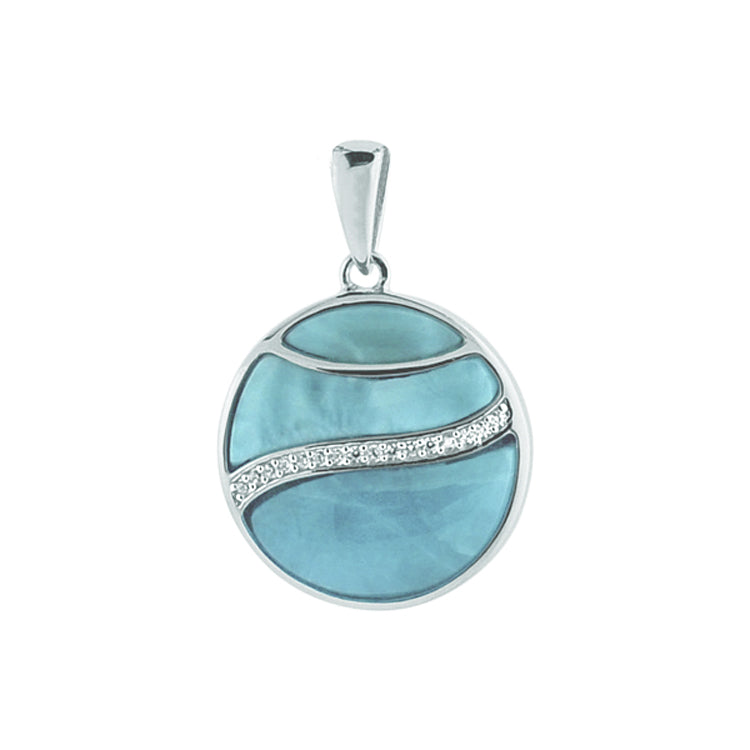 Larimar Pendant, Sterling