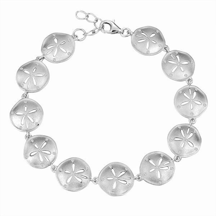 Sand Dollar Links Bracelet, Sterling