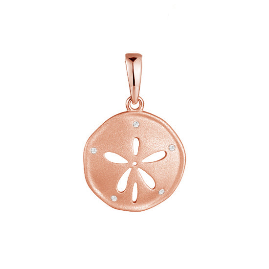 Sand Dollar Pendant, 14Kt &amp; Diamonds