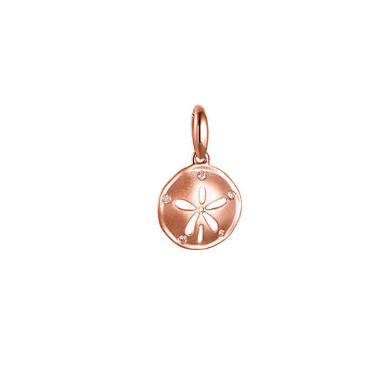Sand Dollar Pendant, 14Kt and Diamonds